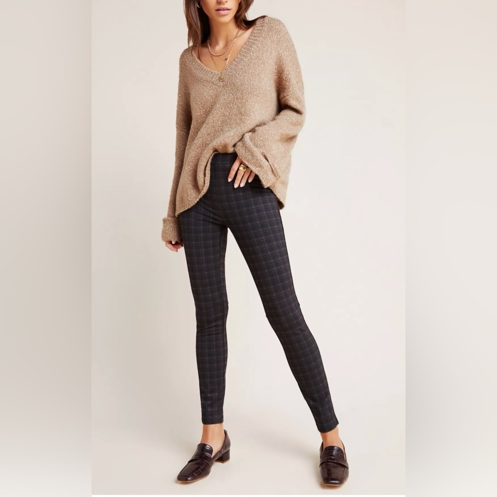 Sanctuary x Anthropologie navy northolt plaid legging pant size xs